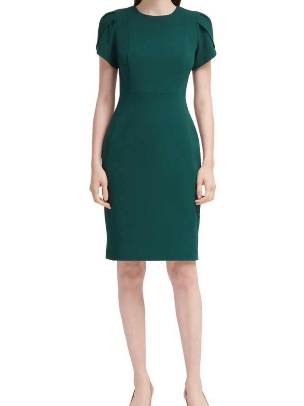 Calvin Klein Teal Sheath Midi Dress